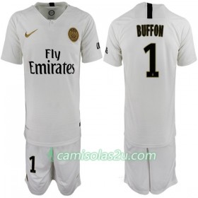 Camisolas de Futebol Paris Saint Germain Buffon 1 Criança Equipamento Alternativa 2018/19 Manga Curta